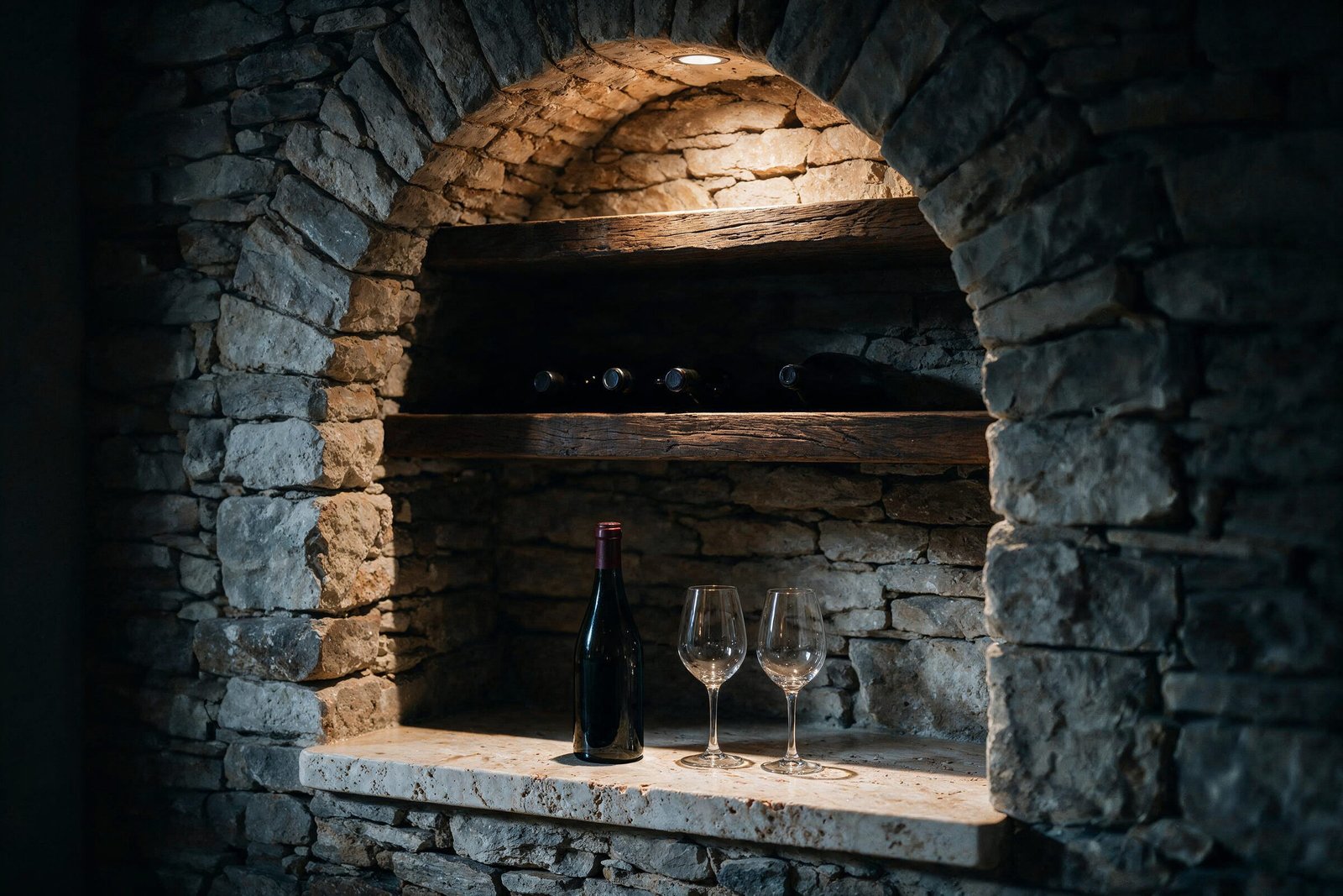 Stone wine niche