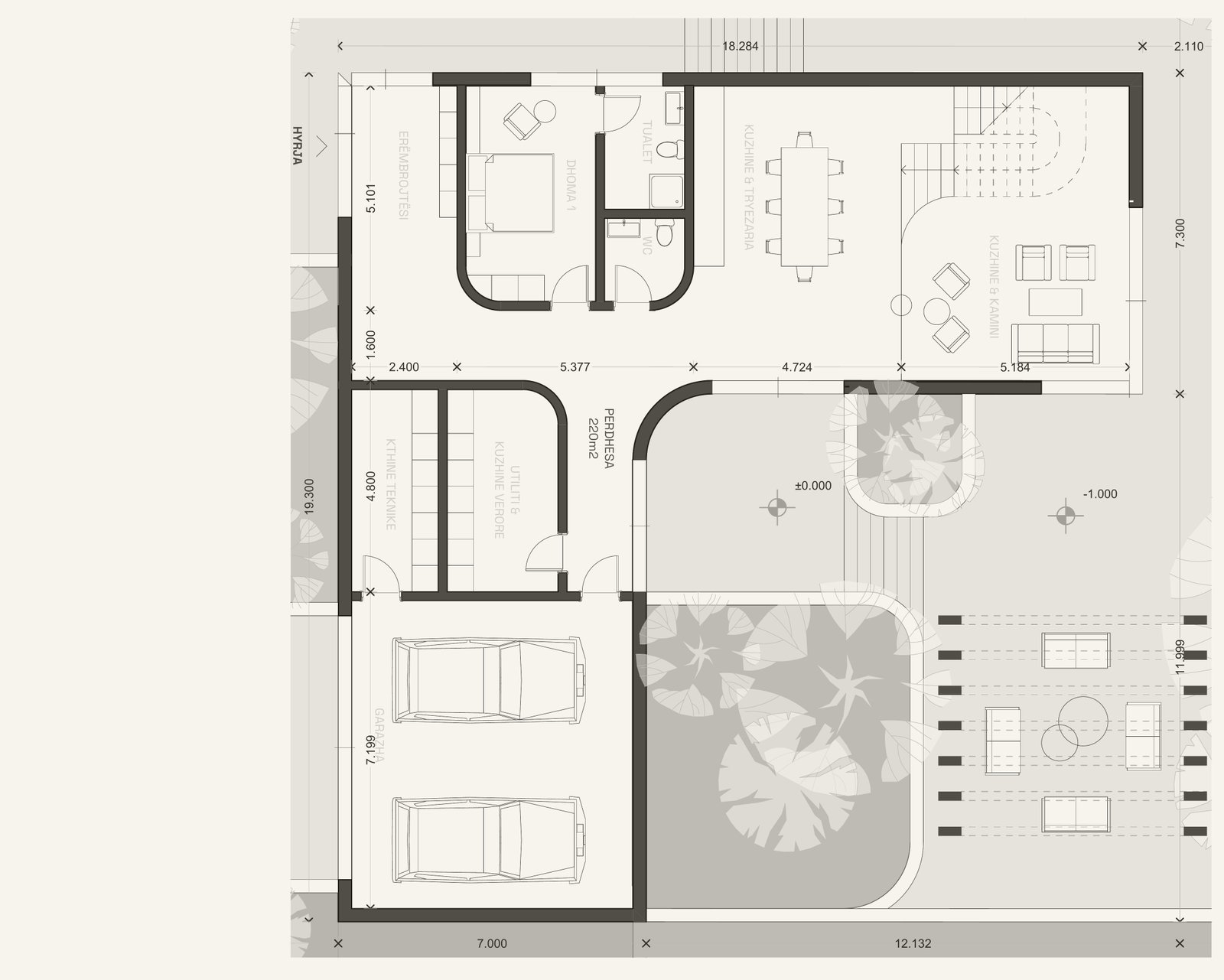 Ground floor plan — Perdhesa